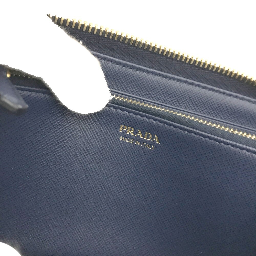 Prada Saffiano Leather Zip Around Long #193684P59 - Picture 8 of 8